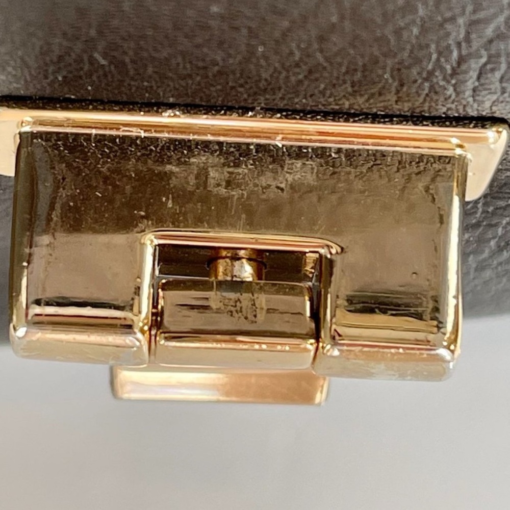Cole Haan - Black Leather and Gold-Tone
Hardware Handbag - Picture 10 of 13